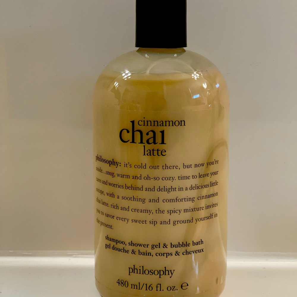 Brand  new sealed philosophy shower gel 16 ounce Chai Tea